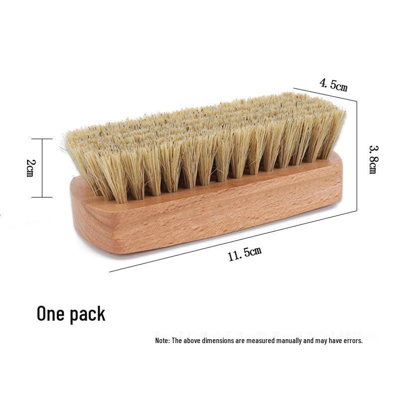 Beech Wood Horsehair Shoe Brush for Leather and Suede - Available in Large and Small Sizes