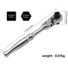 1/4'' Drive Ratchet Handle, 2-in-1 Flex Head Ratcheting Wrench, Socket & Bit Driver with Reversible Design