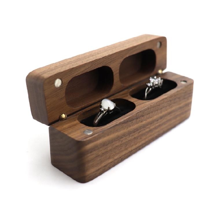 

Ring Box for Wedding Ceremony Wooden Double Ring Bearer Holder for Wedding 1