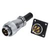 6 Pin Aviation Connector Zinc Alloy Waterproof WS20 Aviation Plug and Socket AC 500V