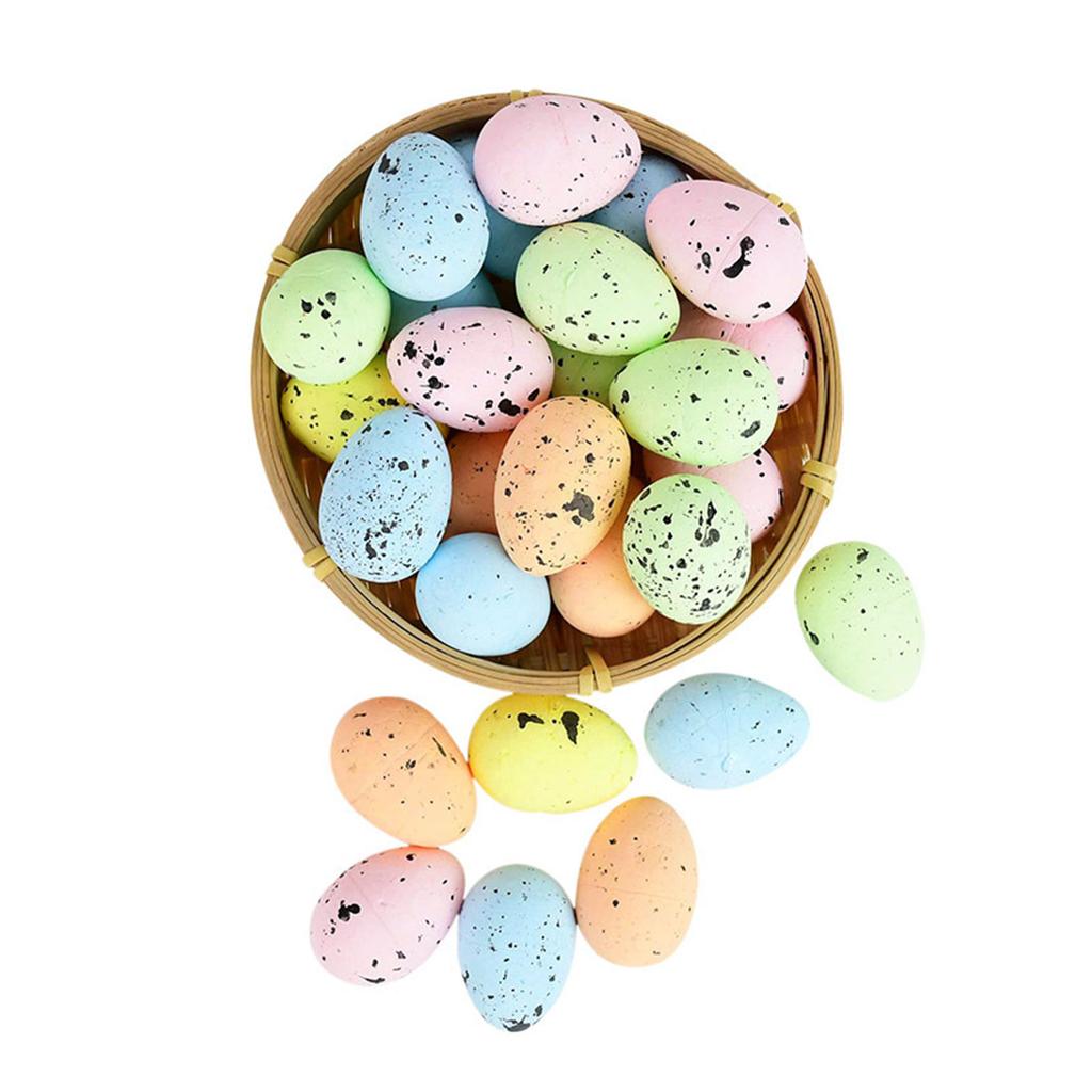 DIY Colorful Foam Egg Wreath Accessories Various Sizes of Spotted Pigeon Eggs 2.4cm Easter Eggs (1 pack) 100 Eggs