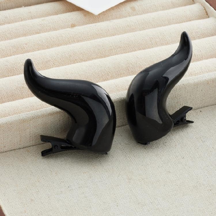 Devil Horn Hair Clip Halloween Party Dressingup Side Clip Costume Props Headwear