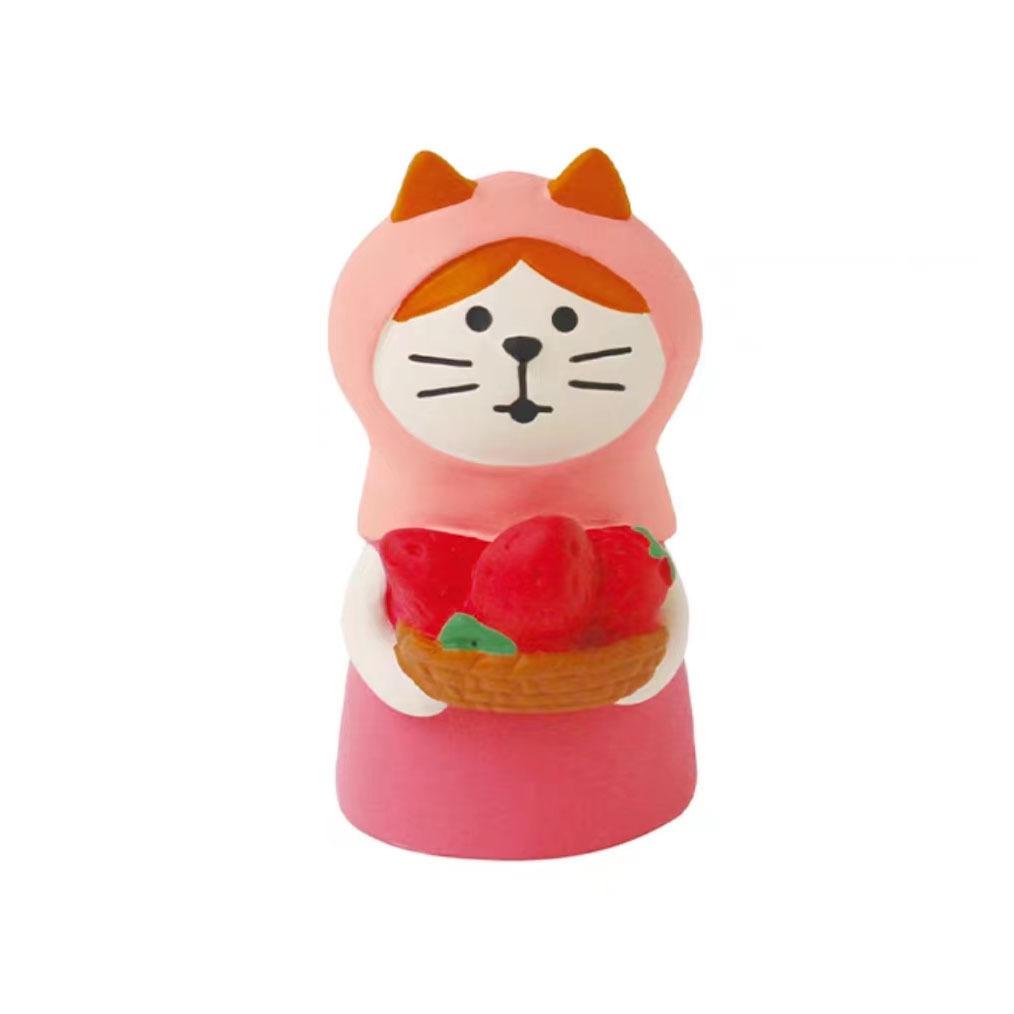 Japanese Grocery Strawberry Bread Chocolate Cat Valentine'S Day Gift Cake Dessert Shop Decoration Miniature Scene Decoration