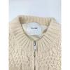 CLANE 17106-2051 Cable Boa Knit Blouson Jacket F IvoryUsed