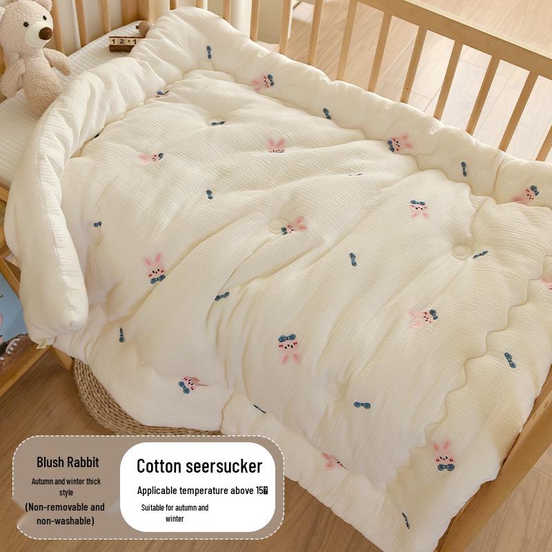 Thickened Pure Cotton Baby Quilt for Autumn/Winter - Newborn & Toddler Nap Blanket