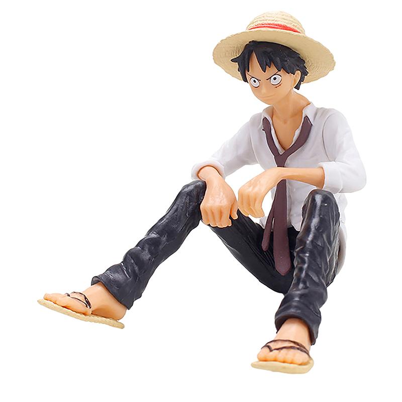 Anime One Piece Luffy Pvc Figurine Monkey D Luffy Classic Model Toys Sabo Ace Doll Cake Car Decoration Collection