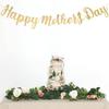 Happy Mother's Day Decorations Banner - NO DIY - Gold Glitter Mothers Day Party Supplies Decorations Backdrop Garland Love Decor for Mom Photo Props