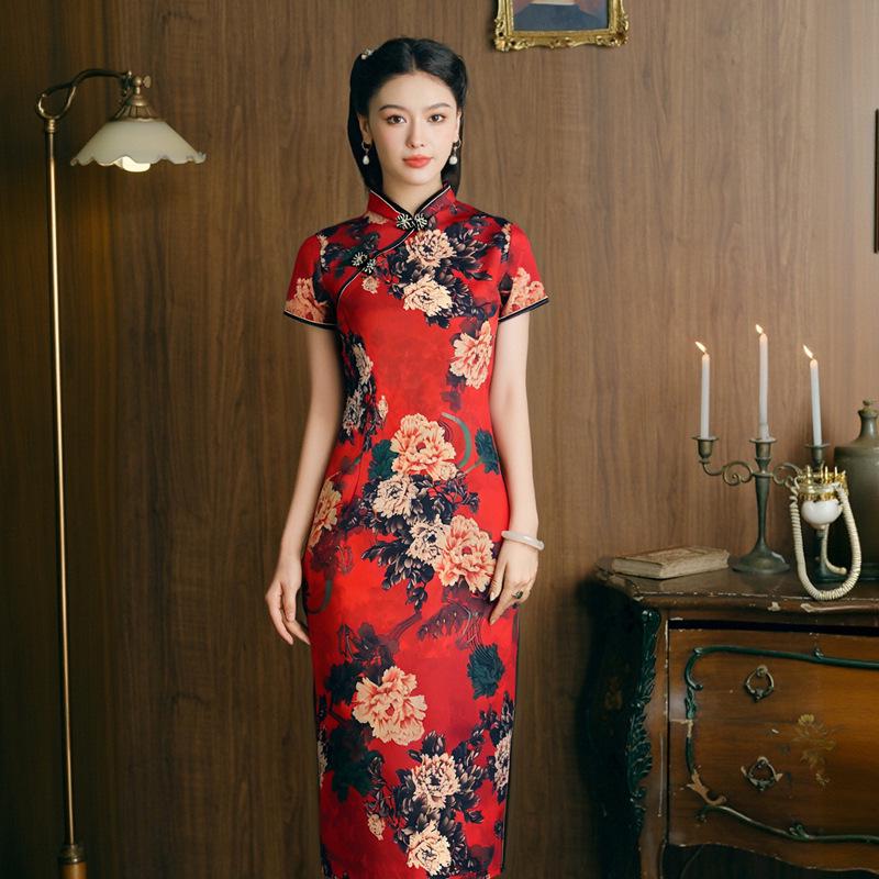 Qipao chinezesc retro 2025: Îmbrăcăminte de vară ușoară, literară și elegantă