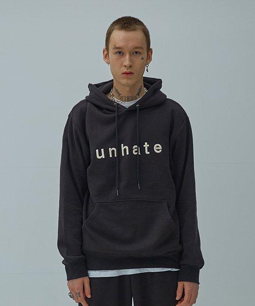 Худи с логотипом Unhate Черное Black/M