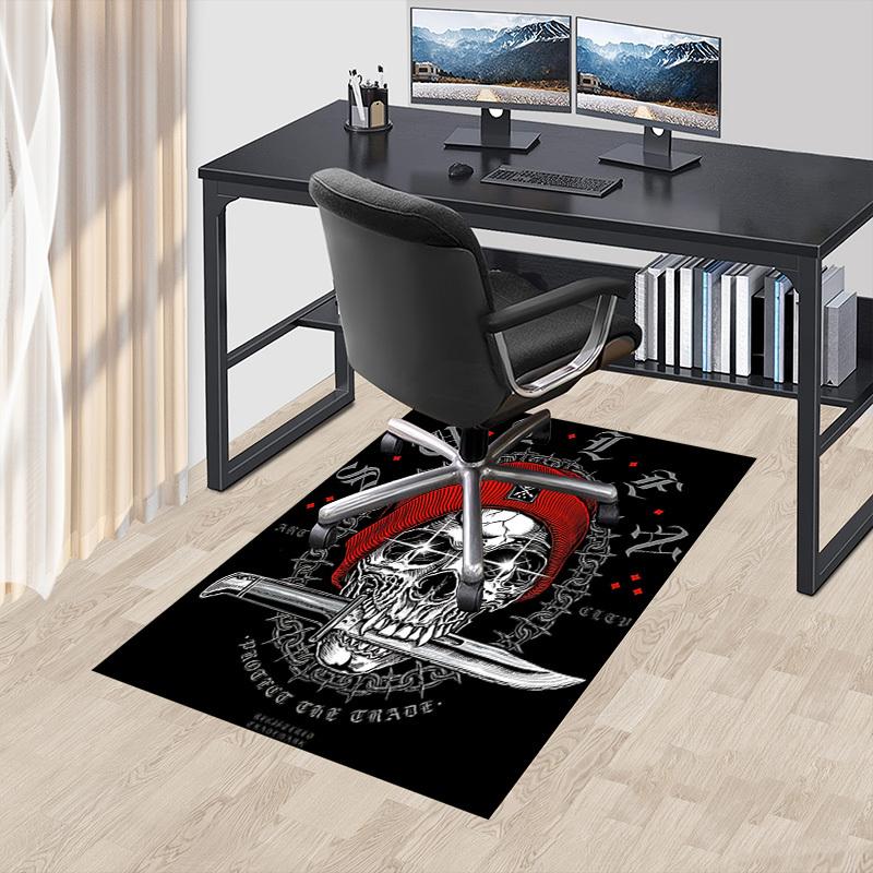 1pc Skull Art Carpet, Office Rug Outdoor Mat Home Decor Area Carpet Festival
