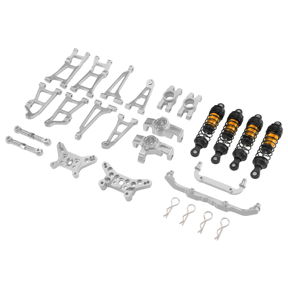 Upgraded Metal Parts Arm Steering Cup Shock Absorber Bracket Body Pillar Shock Absorber Kit Set for MJX 14211 1/14 RC Car