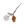 Cute Fish Cake Keychain with Heart Beads Camera Strap Fashion Key Accessory Suitable for Backpack and CCD Photography