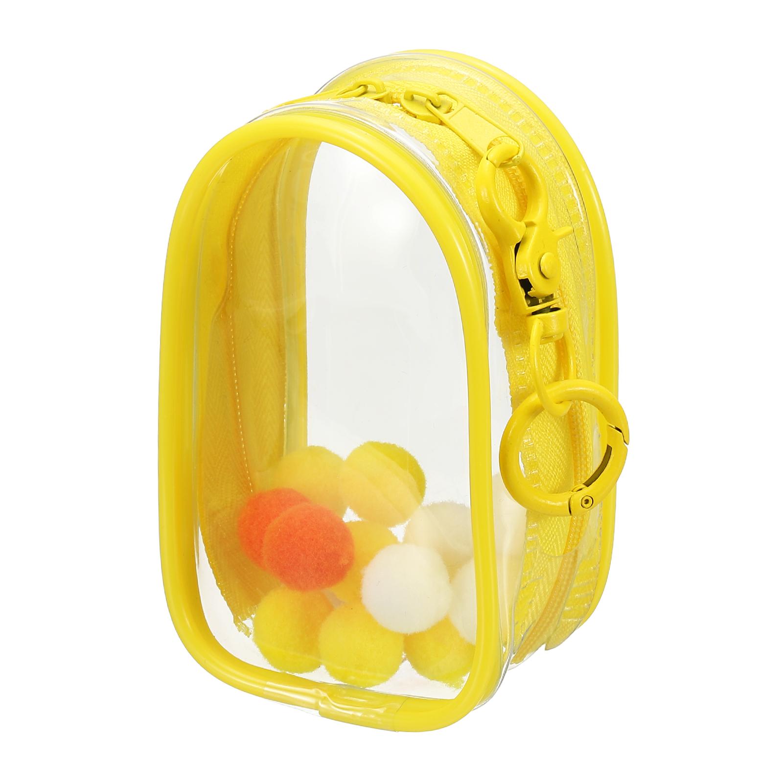 

Uxcell 4 Inch Plush Doll Out Bag PVC Transparent Mini Doll Display Pouch Clear Storage Case for Blind Box Doll Display Oval 6x3.5x10cm жёлтый