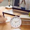 Elegant Quiet Quartzs Alarm Clock with Warm Yellow Nightlight for Peaceful Sleep Suitable for Home and Office Decors