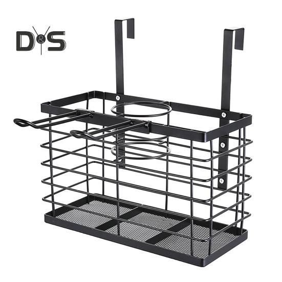 

Универсальный держатель для фена, большая вместимость, регулируемая высота, простая установка, настенный металлический держатель для фена, органайзер для инструментов для волос чёрный