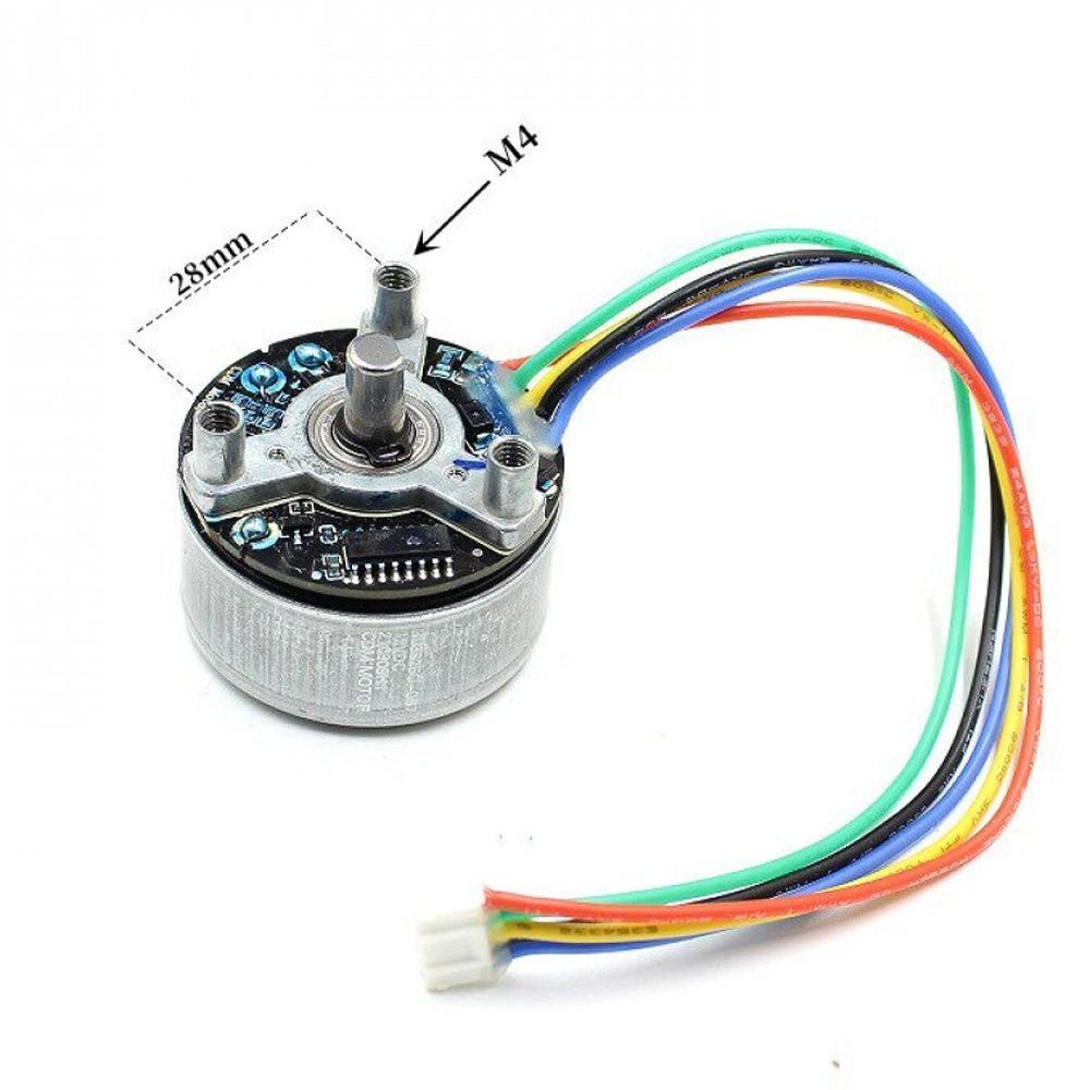 BL3825O-067 Outer Rotor Brushless Motor DC12V 3800RPM Support PWM Speed Control Forward Reverse 6mm D-Shaft Brushless Motor