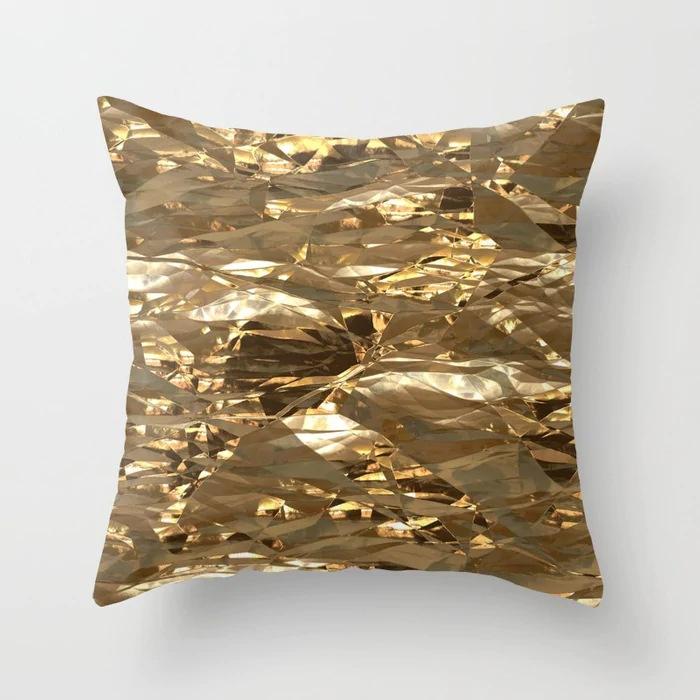 Peach Leather Velvet Yiwu Pillow Creative Home Car Cushion Picture Pillow Case Golden Bee Sofa