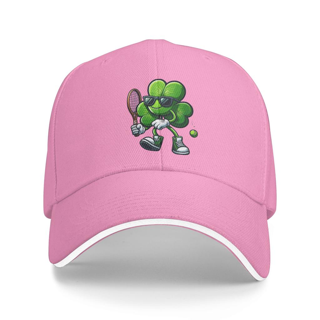 Tennis Player St Patricks Day Shamrock Clover Irish Prid Casual Baseball Cap Spring Trucker Hat Breathable Outdoor Hip Hop Hats