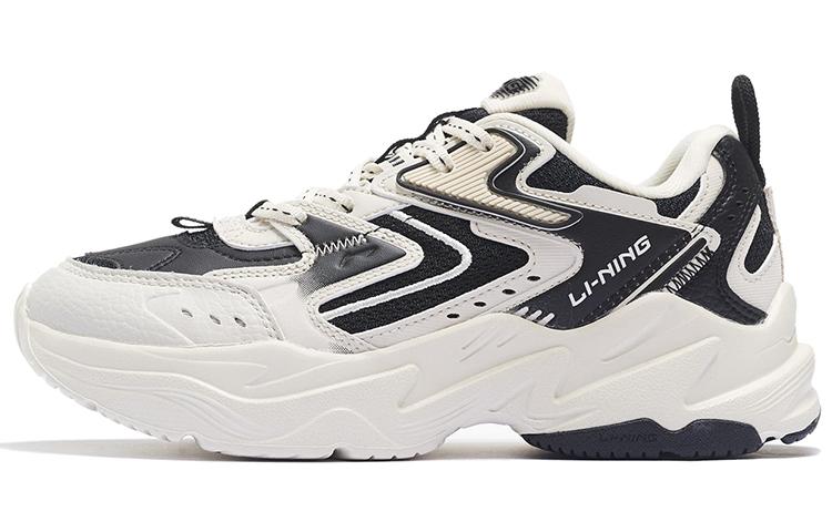 Li Ning Spacetime Cushioning Low top Sports Casual Shoes Women's White Black AGCR332-9