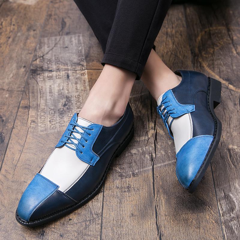 Men's Casual Plus-size Leather Shoes, Fashionable Low-top Fashion Shoes, Men's Casual Business Dress Leather Shoes 38-48