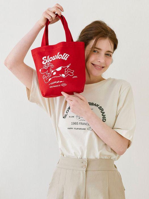 

slowlolli Rolling puppy eco bag Sky blue_Free