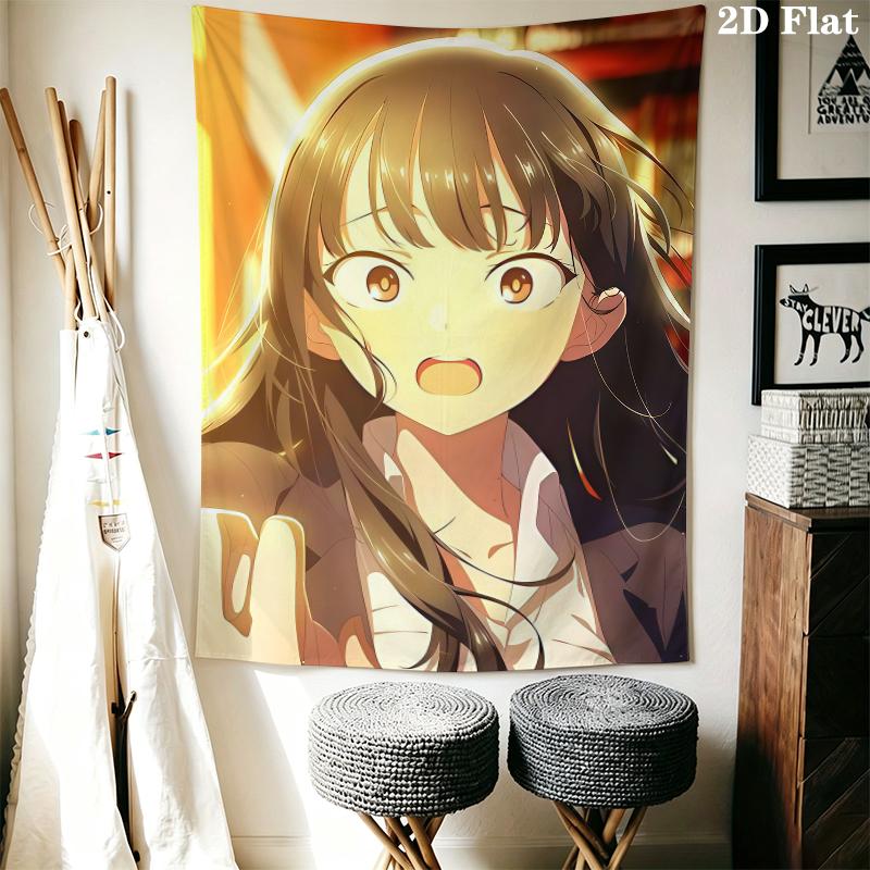 The dangerous thing in my heart Wall Tapestry Aesthetic Wall Hanging Printed Fabric Blanket Decorative Tapestries for Bedroom Living Room Home Decor