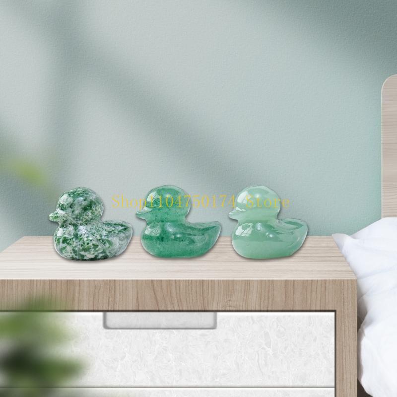Aventurine Ducks Statues, Miniature Crystal Sculptures for Home Decoration and Duck Collectors top sale