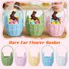 Handmade Woven Ear Flower Basket, Eco-friendly Paper Rope Creative Storage Basket