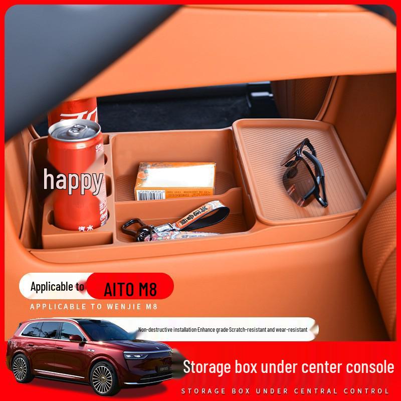 AITO M8 Car Interior Silicone Protector Set - Central Control & Cup Holder Accessories