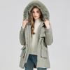 New velvet pie overcomes cotton-padded clothes, winter down cotton-padded clothes, medium and long loose warm jackets.