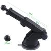17mm Silicone Car Mount, Telescopic Rotating Suction Cup, Accessories, Black Suction Cup Base Holder for Mobile Phone