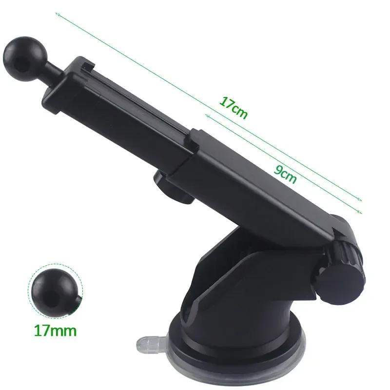 Support de voiture en Silicone 17mm, ventouse rotative télescopique, accessoires, support de Base à ventouse noir pour téléphone portable