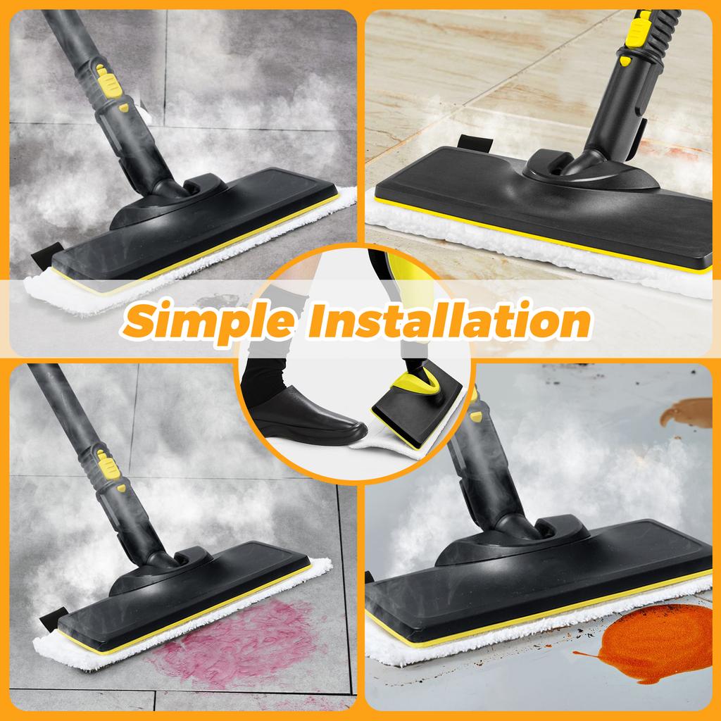 10Pcs Microfiber Replace Mop Pad Water Absorbent Steam Replacement Mop Head Floor Dust Cleaning Cloth Flat Squeeze Hand Free