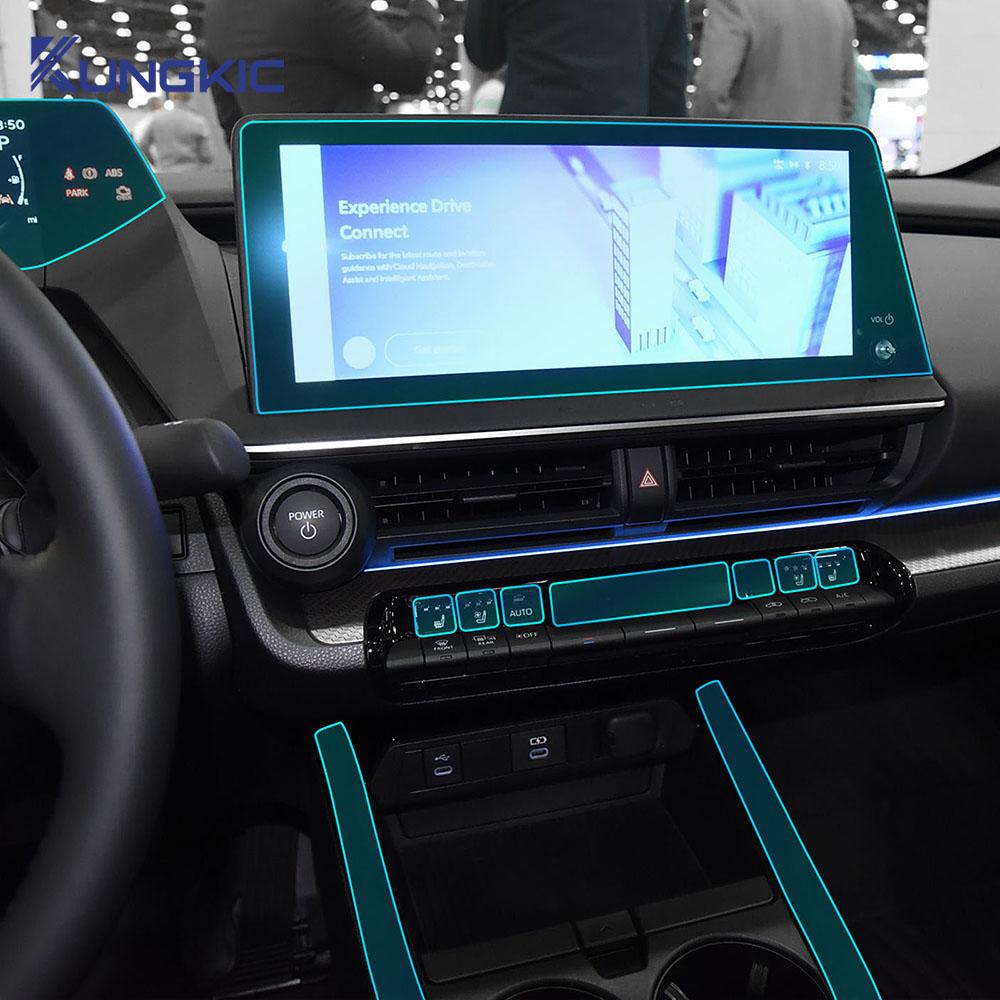 For Toyota Prius 2023-2024 Interior Car Center Console Navigation Screen Transparent TPU Protective Film Anti-scratch Repair