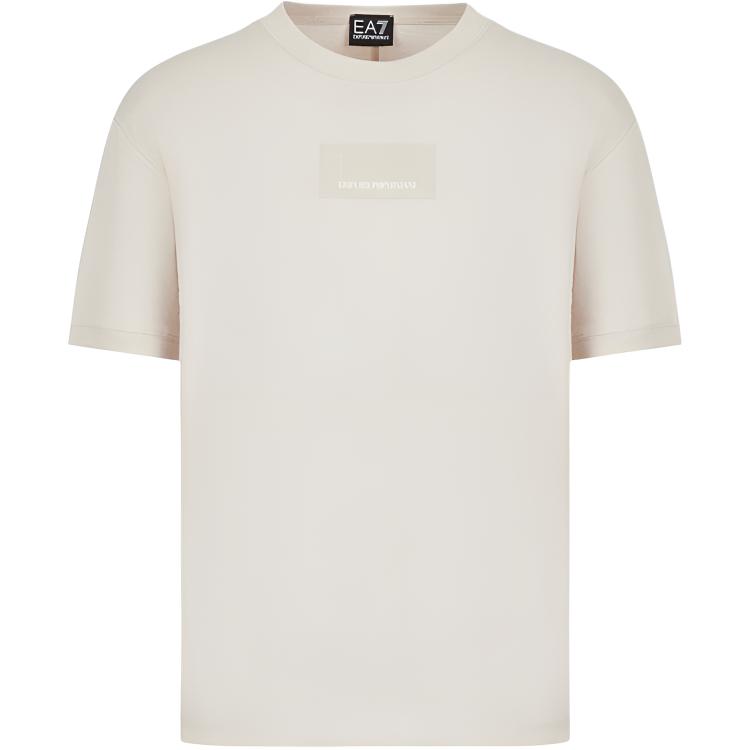 Emporio Armani FW22 EA7 Series Logo Label Crew Neck Short Sleeve T-Shirt Men Tops Off-White 6LPT29-PJHJZ-1716