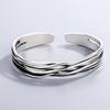 European and American Vintage Distressed Multi-layered Open Bangle, Simple Distressed Alloy Bracelet, Niche Fashion, Trendy and Versatile Accessory