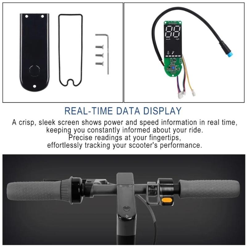 Electric Scooter Dashboard Circuit Board Featuring Screen Cover Digital Display Dashboard Simple Install for MAX 30
