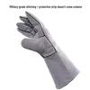 Extended Length Double-Layer Cowhide Welding Gloves: Heat-Resistant, Non-Stitch, Wear-Proof, Anti-Scald Protection