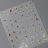 Gold Silver Love Star Moon Geometric Lines Necklace Stamping Retro Soft Self Adhesive Nail Art Sticker Manicure Decal