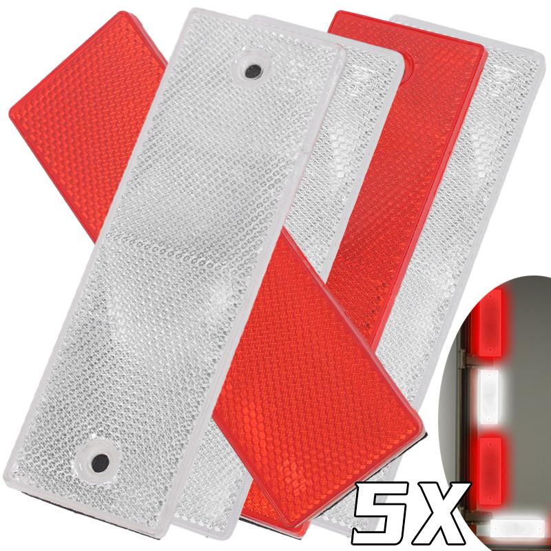 Reflective Strips Night Safety Warning Tape Plastic Truck Reflective Stickers Red and White Reflector Decorative Stickers 1-5PCS