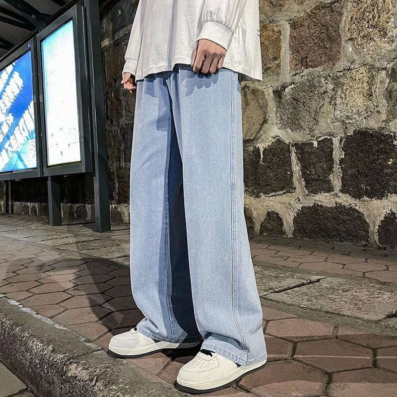 Men's Jeans Student Casual Pants High Street Straight Loose Wide Leg Baggy Jeans