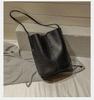 2025 Retro Suede Leather Bucket Handbag - Large Capacity Women's Crossbody & Shopping Bag