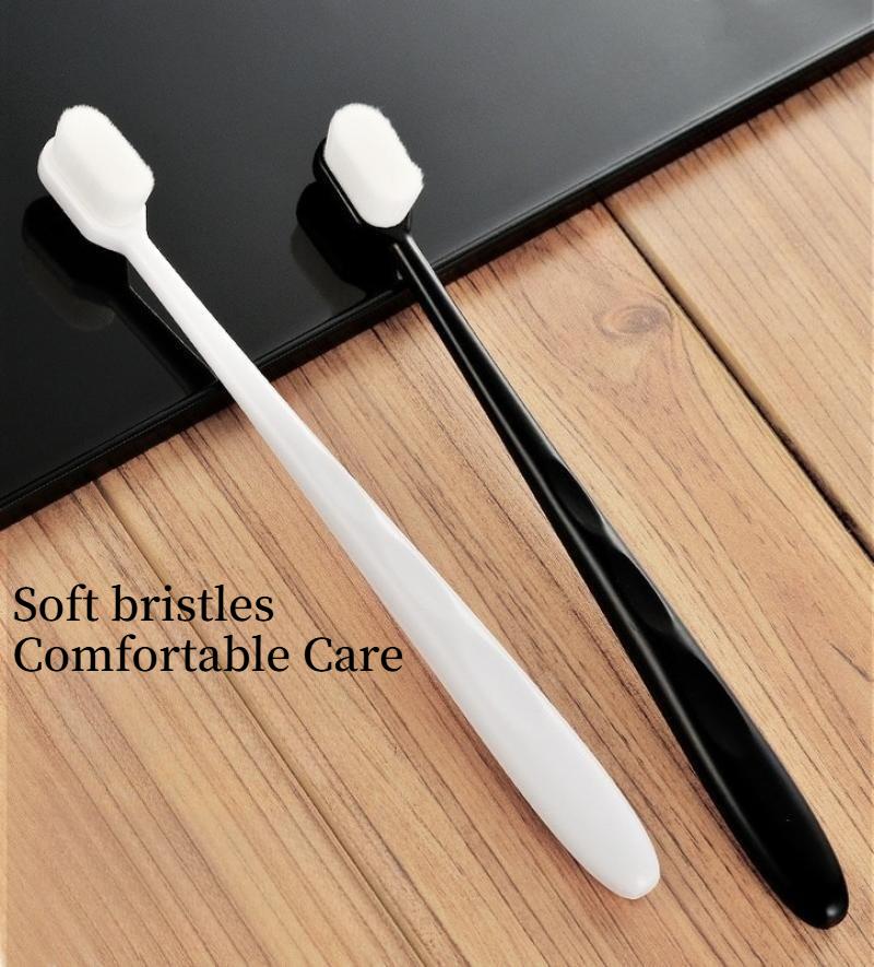 

2PCS 10,000 soft hairs, pregnant women, confinement toothbrush, fine soft hairs, adult 10,000 bristles, student household Flat head