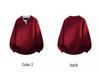 Men's Red Henley Collar V-Neck Two-Piece Knitwear Base Layer
