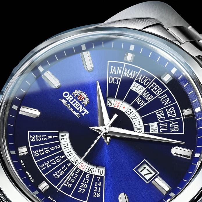 Orologio Orient uomo importazione giapponese calendario perpetuo orologio da polso grande quadrante cinturino in acciaio orologio meccanico RA-BA0003L10B