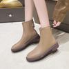 European and American Martin boots children thick heel soft leather bare boots with thin boots British style short boots