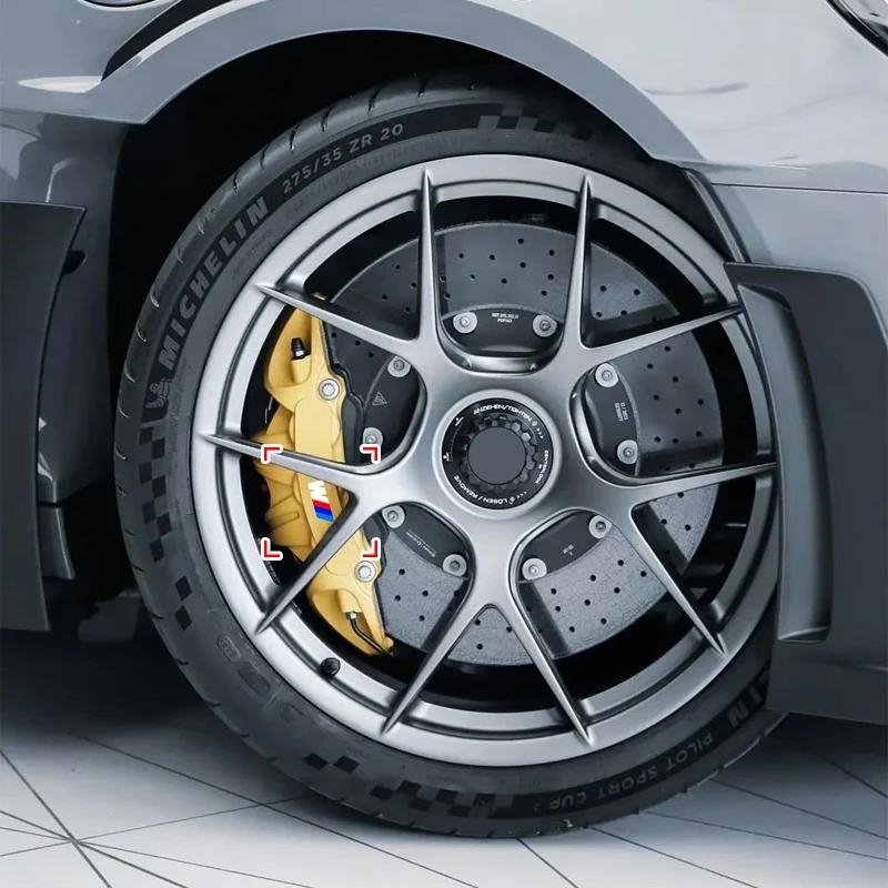 6KS Samolepka na brzdový třmen auta Žáruvzdorná 3D samolepka Nálepka Pro BMW M4 M8 Řady 5 E39 E60 E61 F10 F11 F07 G30 G31 G15 Z4 E89