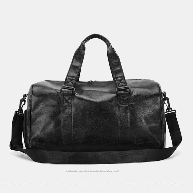 Gym Bag Leather Sports Bags Dry Wet Bags For Men Women Training for Shoes Fitness Yoga Travel Storage Luggage Shoulder Sports Bag
