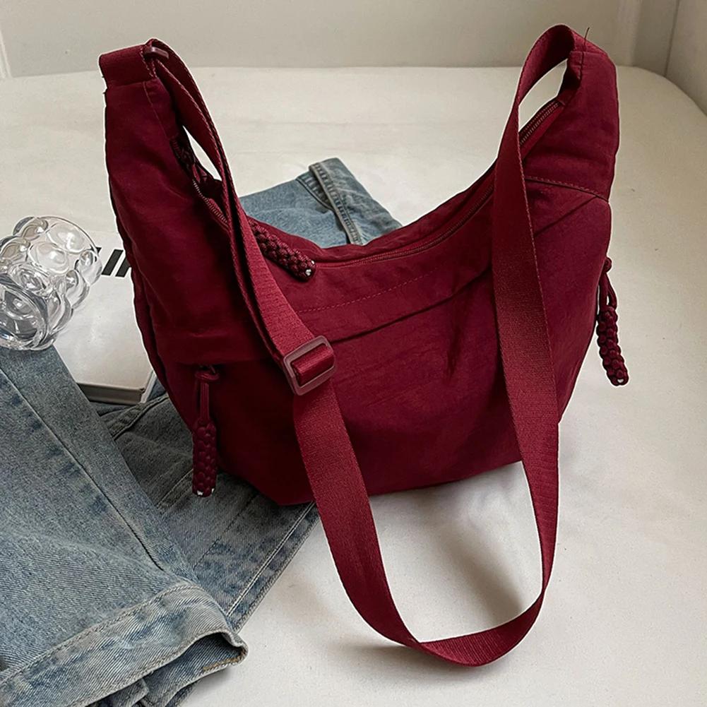 Women Stylish Dumpling Bag Multi-pockets Hobo Sling Bag Large Capacity Fashion Shoulder Bag Adjustable Strap Outdoor Travel Bag