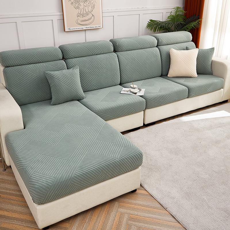 Three-dimensional Jacquard Sofa Fitted Cover, Combinable Sofa Cushion Cover, All-season Universal Sofa Slipcover s-headrest cover сосна зеленый